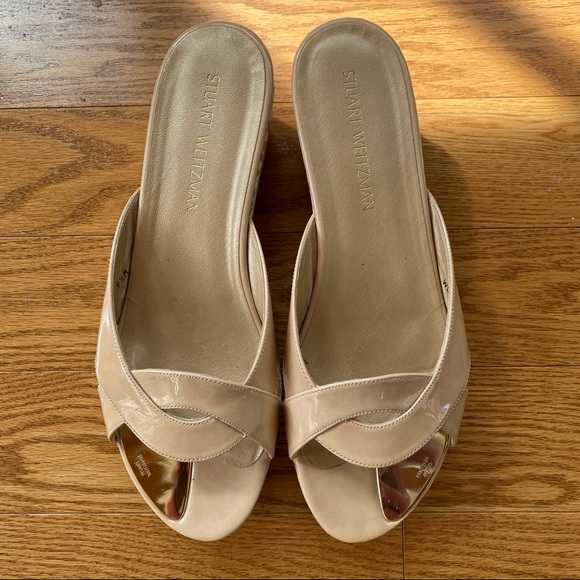 Stuart Weitzman wedged sandals. - Picture 1 of 9
